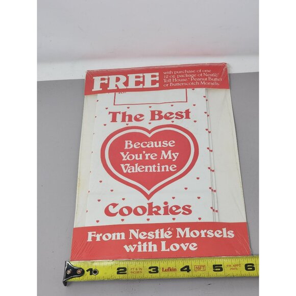 Vintage‎ Nestle Valentines Day Cookie Recipe Card And Bags 1985 NOS - Picture 3 of 4